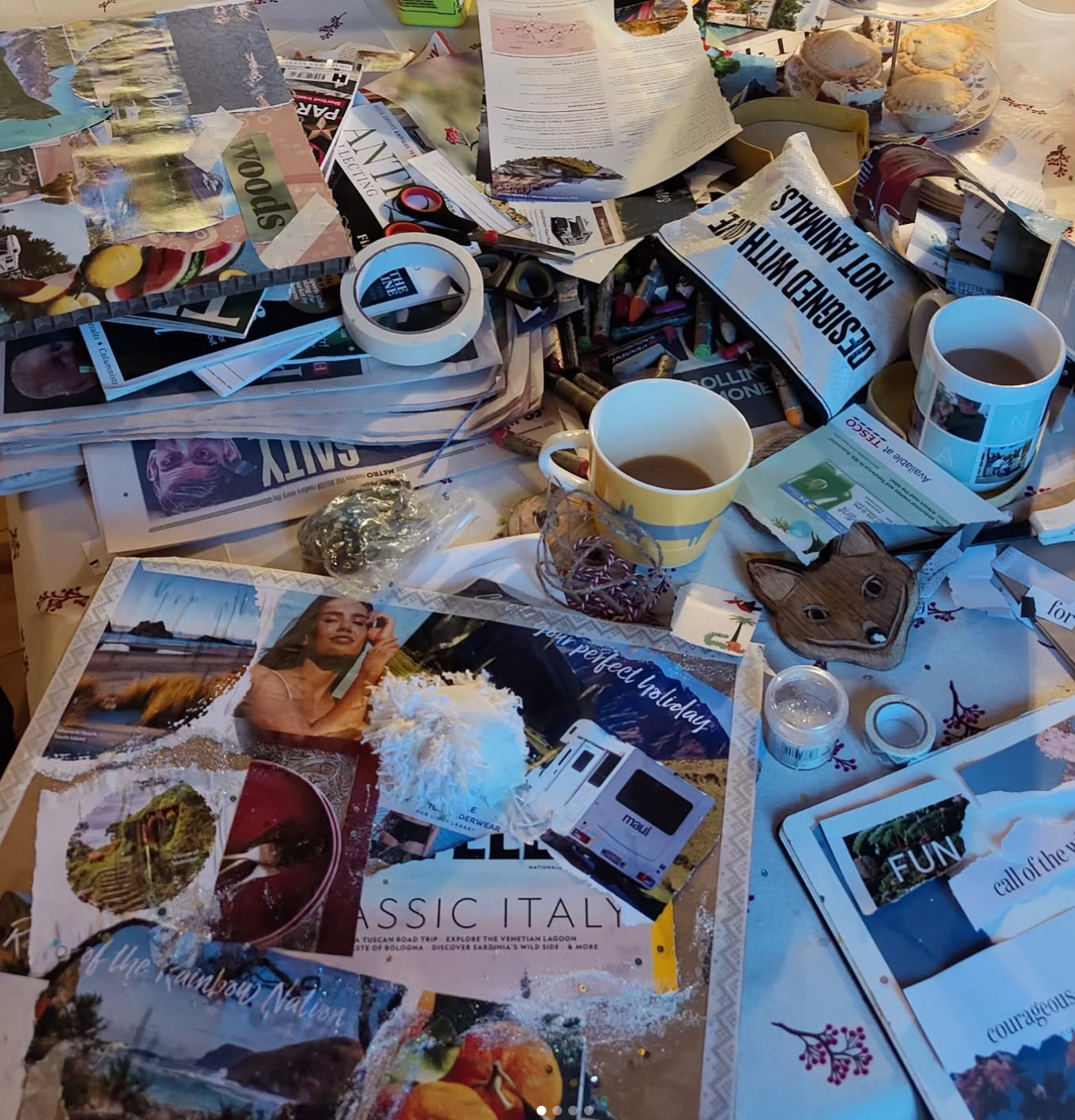 Creative de-brief for mental health professionals