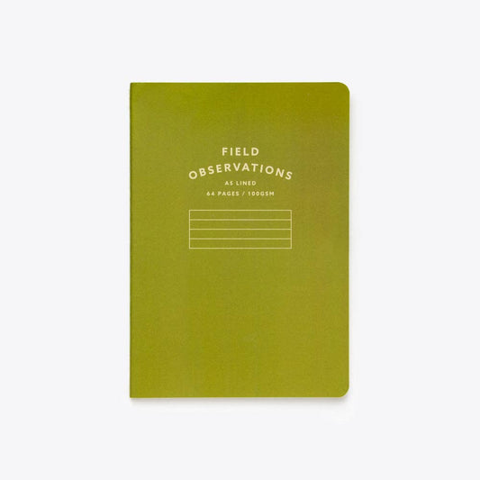 Stitched Notebook - A5: Green / Lined