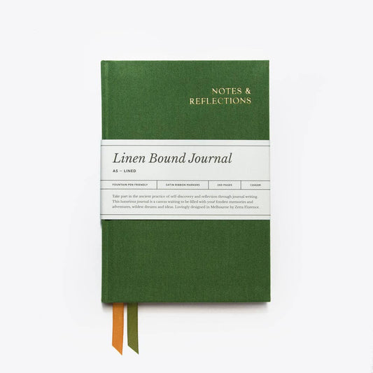 Linen Journal - A5: Green